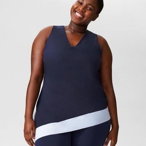 Game By Universal Standard Navy Blue Freestyle V Neck Tank
